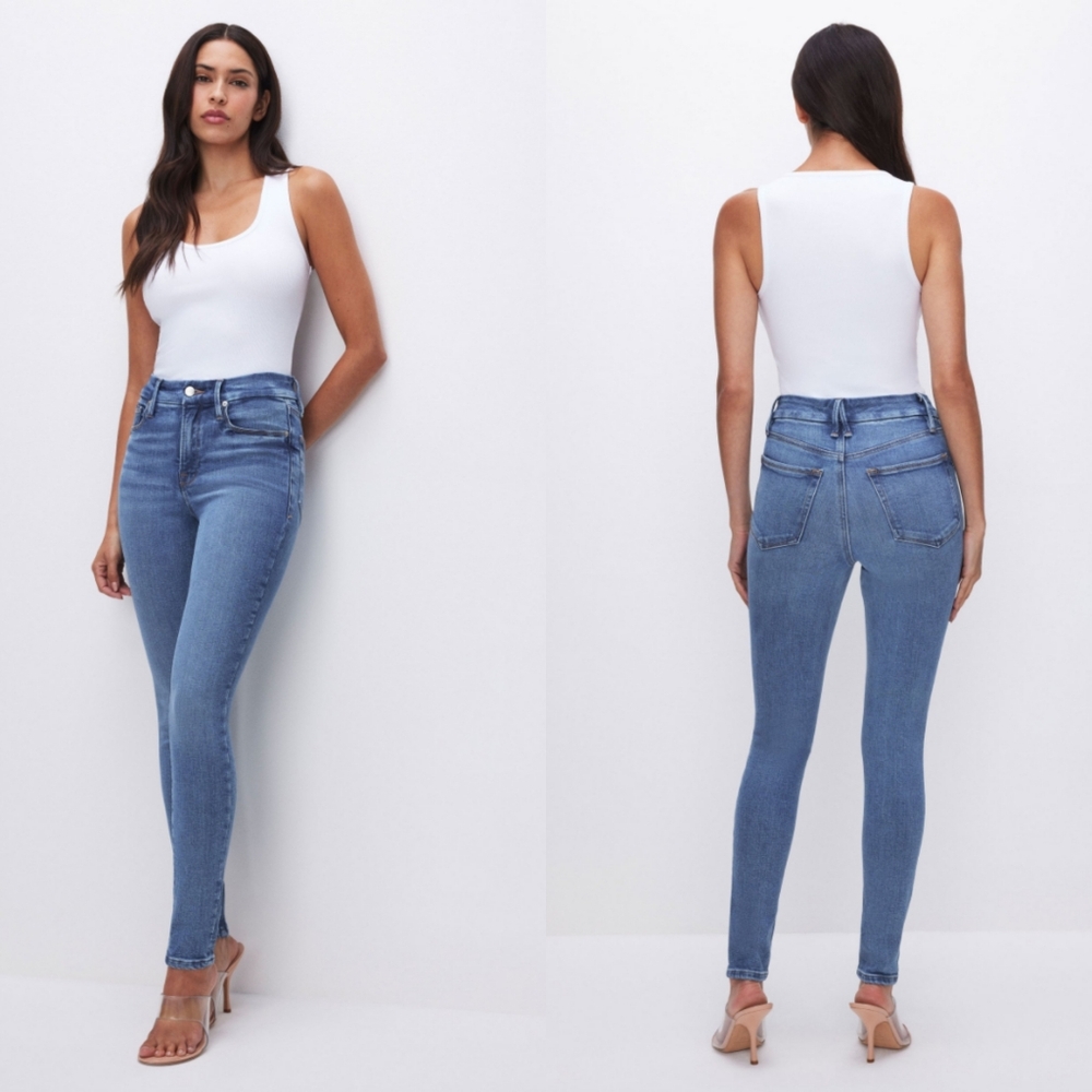 GOOD AMERICAN Good Legs Skinny Light Compression Jeans In Indigo268 30.